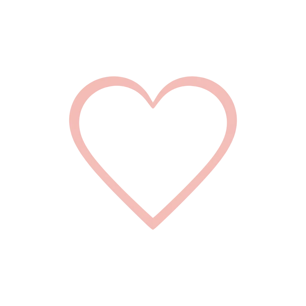 HAZME UN CORAZON SOLO EL CONTORNO Y DE COLOR ROSA PASTEL